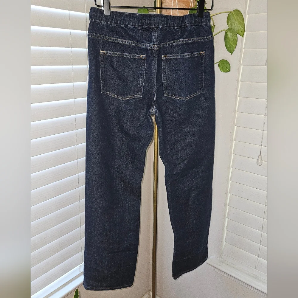 Old Navy Boys Dark Wash Straight Leg Jeans - 12 Husky